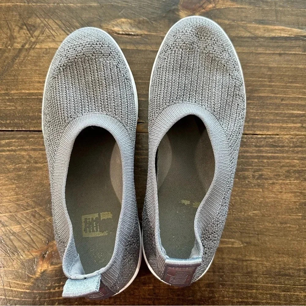 FitFlop Women's Metallic Pewter Uberknit Slip On Sneakers Size 7.5 GUC - Picture 5 of 8